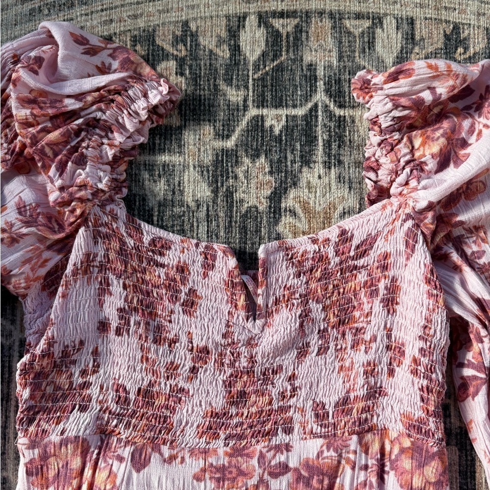 Free People Pink Floral Long Sleeve Dress - Picture 4 of 5